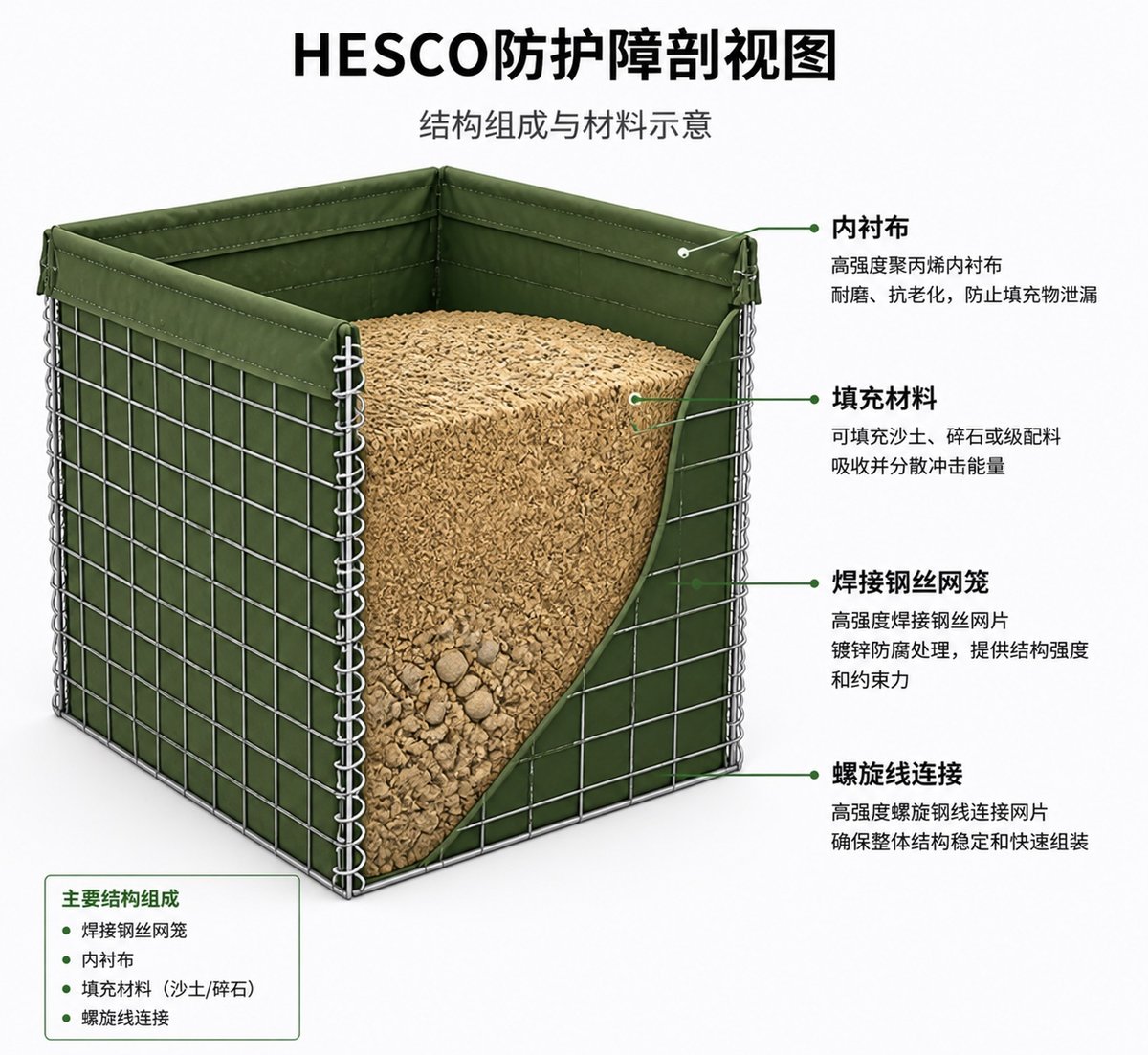 防爆笼剖视图